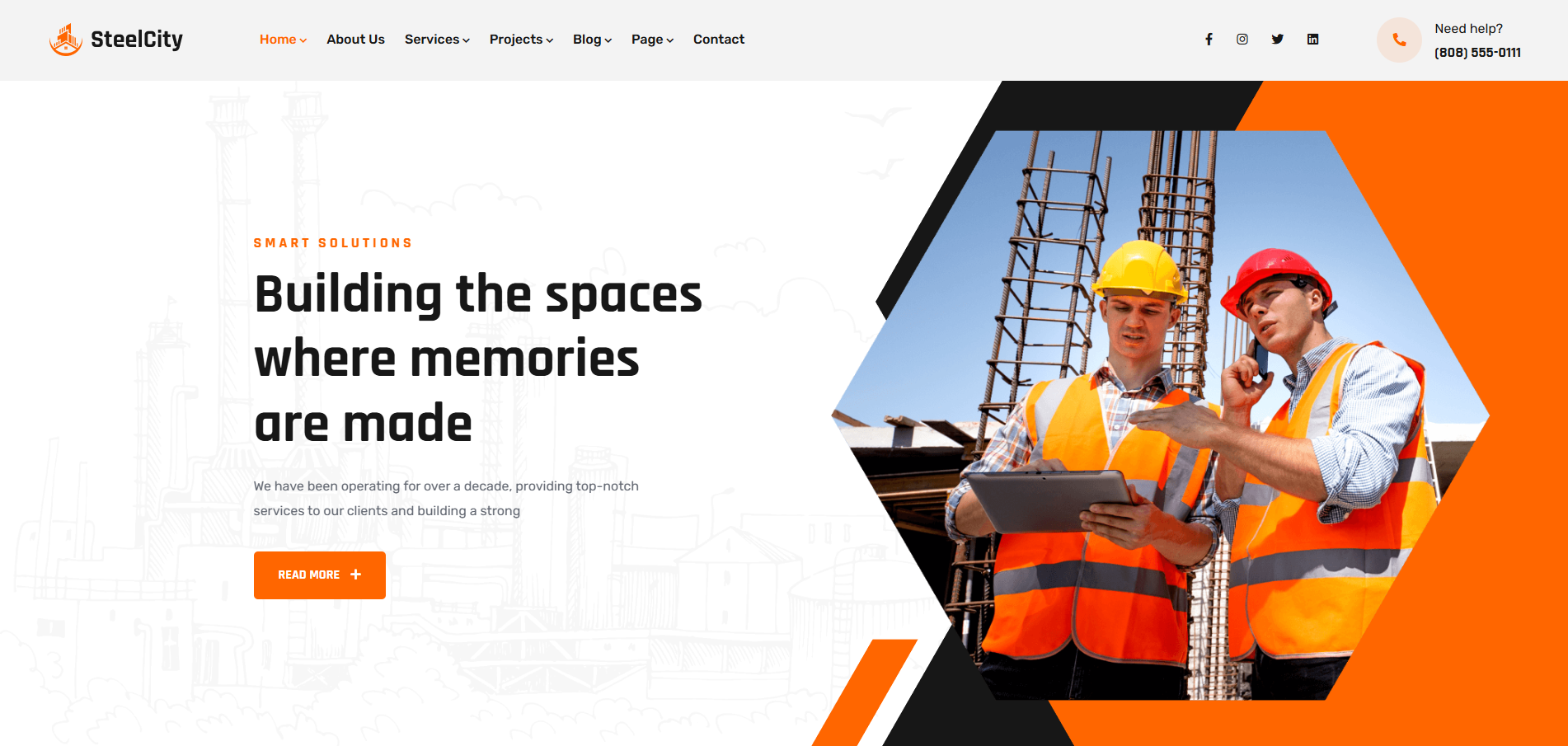Smart Solutions - Site Web d'Entreprise de Construction